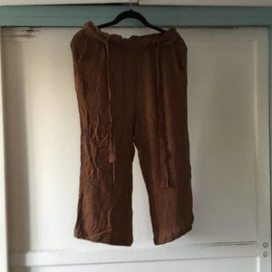 Brown Flowy Bottoms